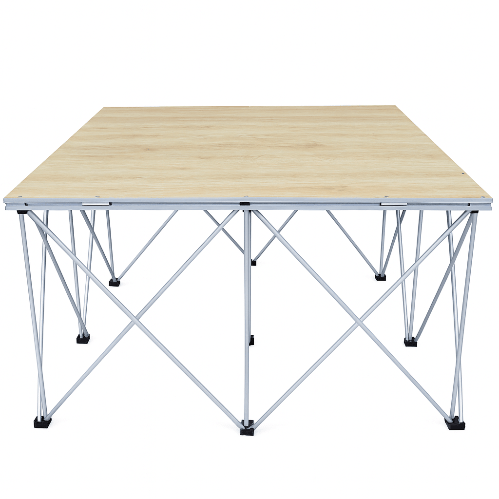 LimeLight Lite Series 4x4 stage riser in Wood Laminate at 32" height. Ideal for schools, churches, and event professionals.