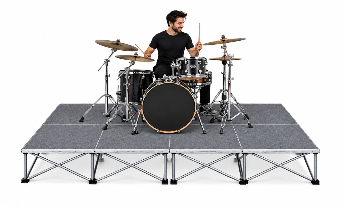 8' x 8' Portable Drum Riser – 2' x 4' Panel Configuration