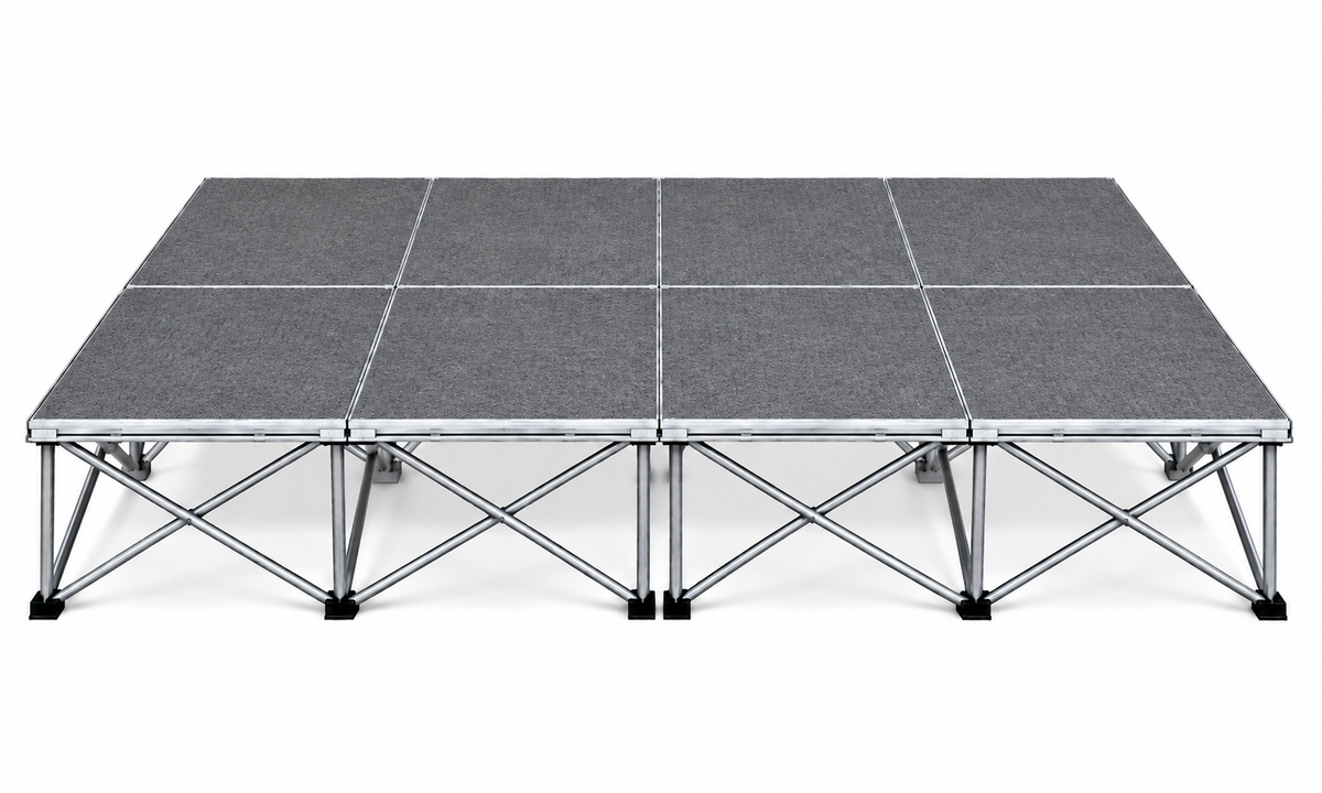 8' x 8' Portable Drum Riser – 2' x 4' Panel Configuration