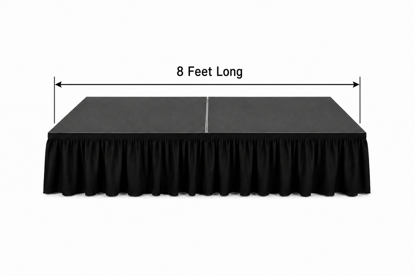 LimeLight 8-foot portable stage skirt for a clean, professional stage appearance.