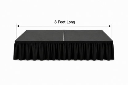LimeLight 8-foot portable stage skirt for a clean, professional stage appearance.