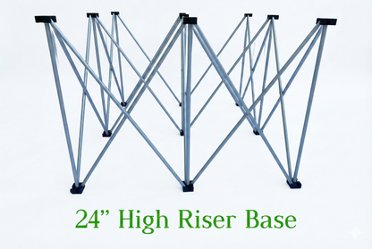 LimeLight 24 inch high X riser base leg for portable stage platforms, designed for stable support and fast setup. Ideal for schools, churches, and event professionals.