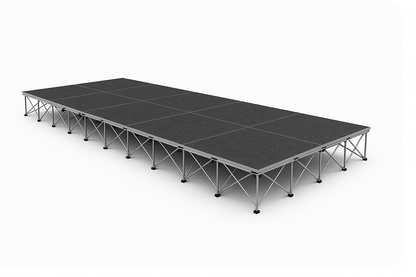 LimeLight 24x12 portable stage platform at 24 inch height in black carpet finish. Ideal for churches, worship services, and event professionals.