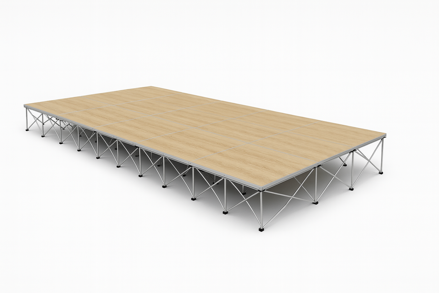 LimeLight 24x12 portable stage platform at 24 inch height in preimum wood finish. Ideal for churches, worship services, and event professionals.