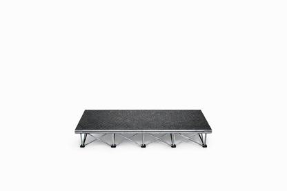 LimeLight 1-step platform riser kit with expandable X Riser base system, designed for quick setup and compact transport. HexCoat Finish. Ideal for schools, churches, and event professionals