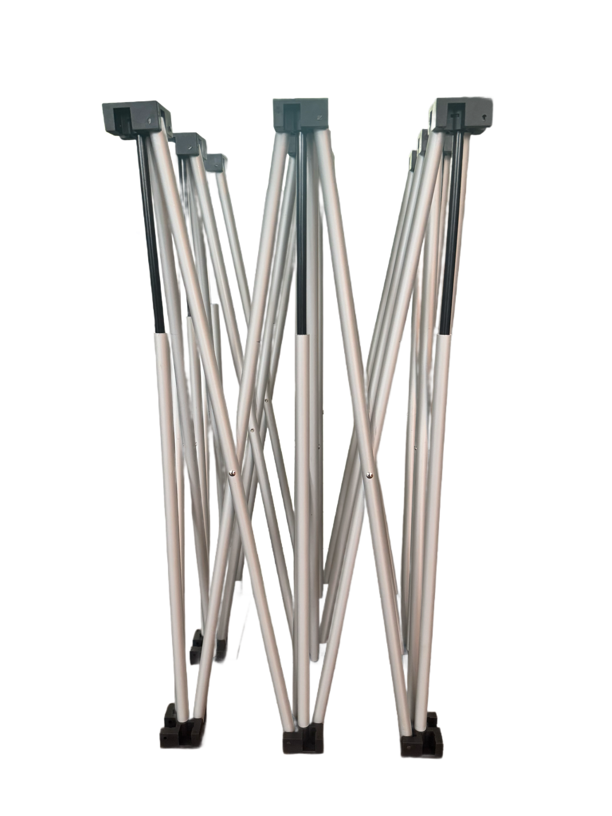 LimeLight 16 inch high X riser base leg for portable stage platforms, designed for stable support and fast setup. Partially open. Ideal for schools, churches, and event professionals.