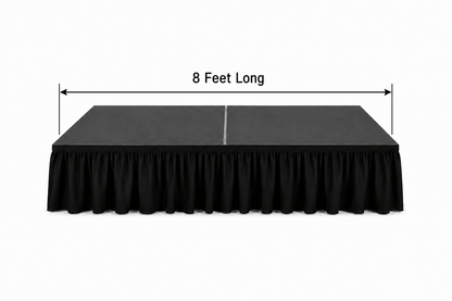 LimeLight 8-foot portable stage skirt for a clean, professional stage appearance.