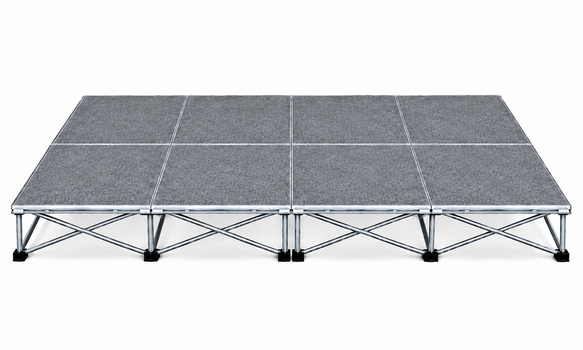 8' x 8' Portable Drum Riser – 2' x 4' Panel Configuration