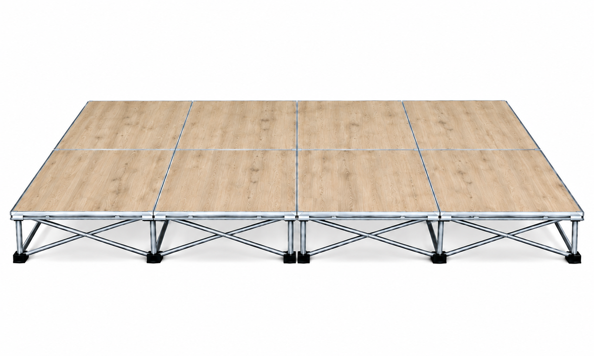 8' x 8' Portable Drum Riser – 2' x 4' Panel Configuration
