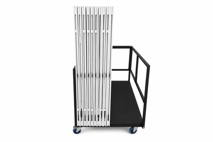 LimeLight cart loaded with Lite Series portable stage platforms and no risers.