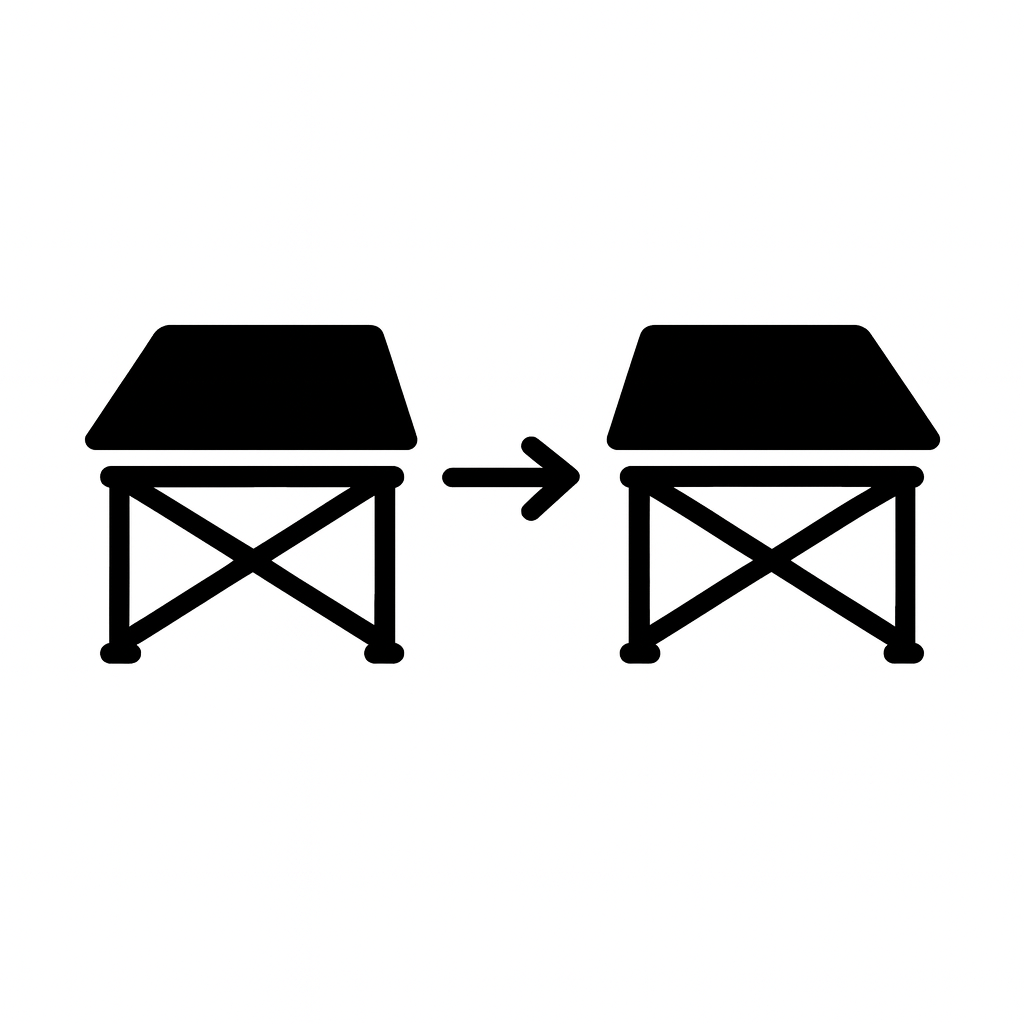 LimeLight modular stage icon representing expandable portable stage configurations.