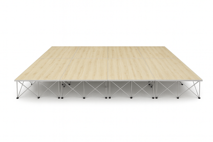 LimeLight Lite Series 16x12 modular stage platform in Wood Laminate at 16" height. Ideal for schools, churches, and event professionals.