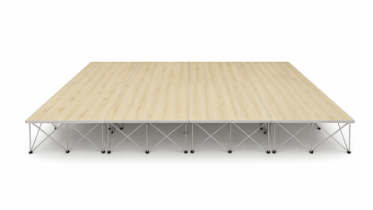 LimeLight Lite Series 16x12 modular stage platform in Wood Laminate at 24" height. Ideal for schools, churches, and event professionals.