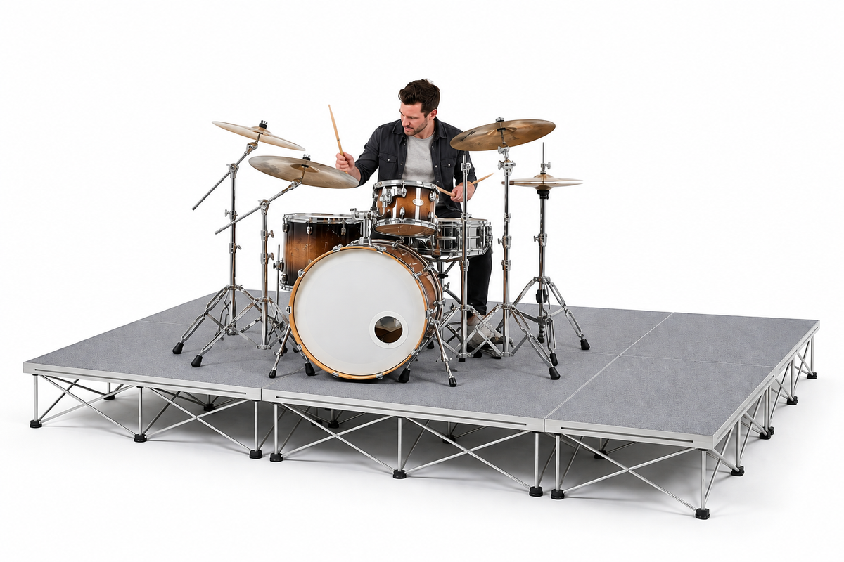 Portable Drum Riser – 8' x 10' Rectangular Riser