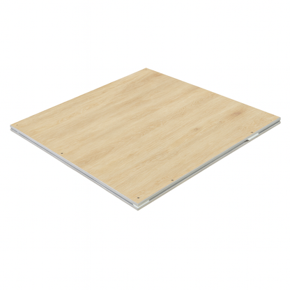LimeLight Lite Series 4x4 modular stage platform in Wood Laminate. Ideal for schools, churches, and event professionals.
