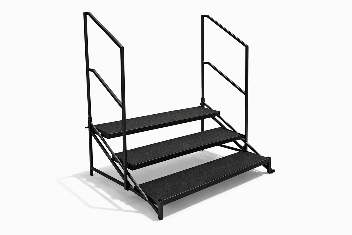 LimeLight 3 stair assembly in black HexCoat finish