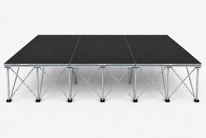 LimeLight Stages 12' x 8' portable stage, 32 inches high, with black HexCoat finish.