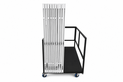 LimeLight cart loaded with Lite Series portable stage platforms and no risers.