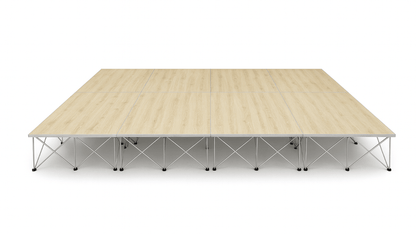 LimeLight Lite Series 16x12 modular stage platform in Wood Laminate at 24" height. Ideal for schools, churches, and event professionals.