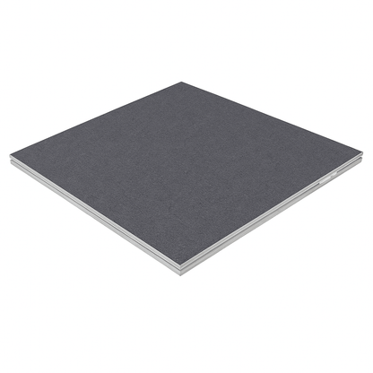 LimeLight Lite Series 4x4 modular stage platform in Grey Carpet. Ideal for schools, churches, and event professionals.