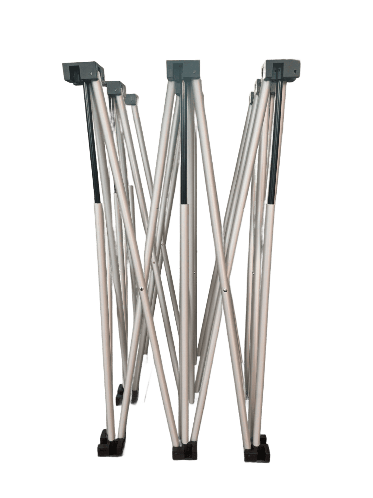 LimeLight 16 inch high X riser base leg for portable stage platforms, designed for stable support and fast setup. Partially open. Ideal for schools, churches, and event professionals.