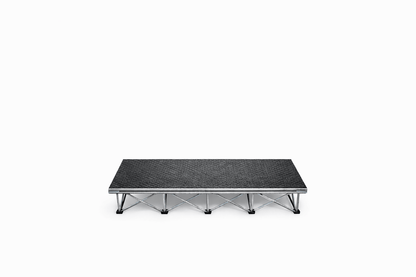 LimeLight 1-step platform riser kit with expandable X Riser base system, designed for quick setup and compact transport. HexCoat Finish. Ideal for schools, churches, and event professionals